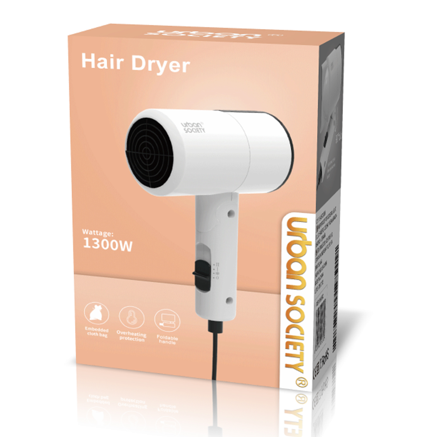 URBAN SECADOR DE PELO 1300W BLANCO 8433962556582