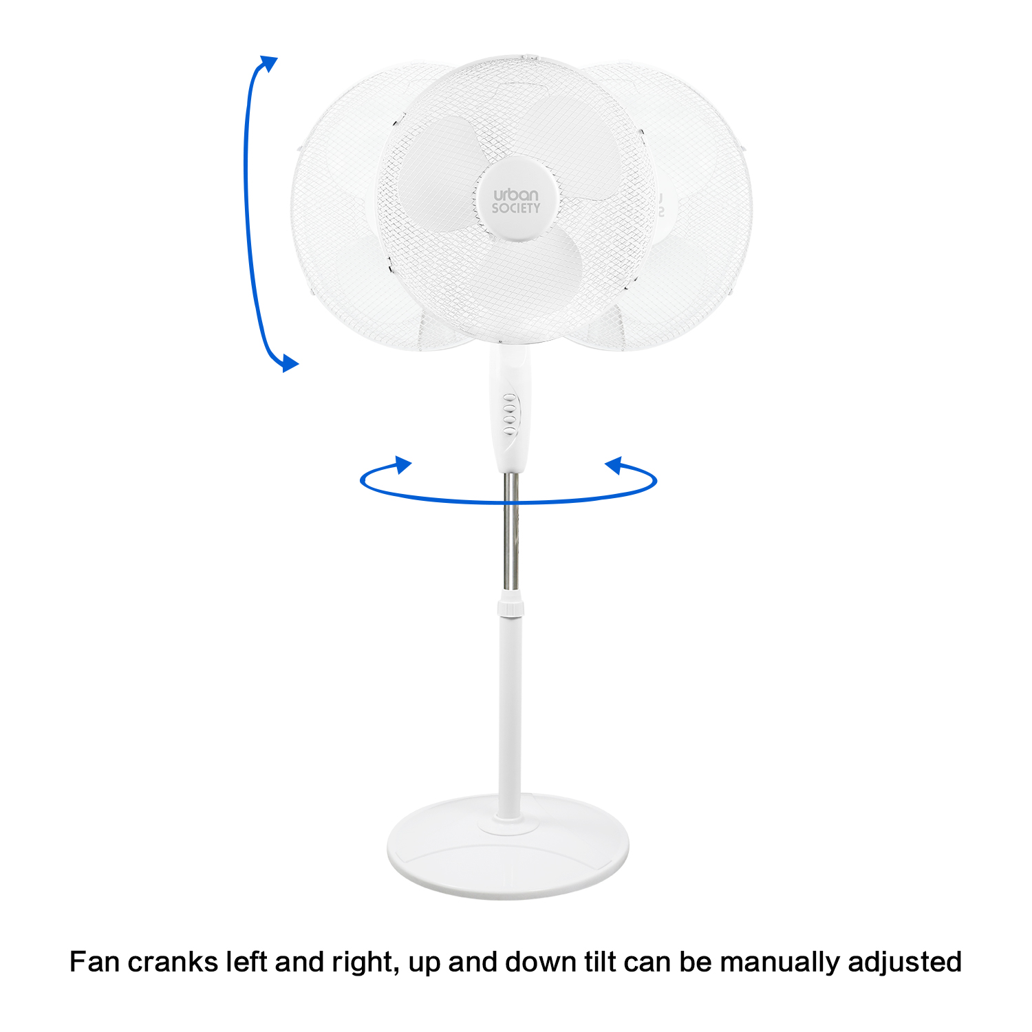URBAN VENTILADOR DE PIE 45W BLANCO BASE CIRCULAR 555028