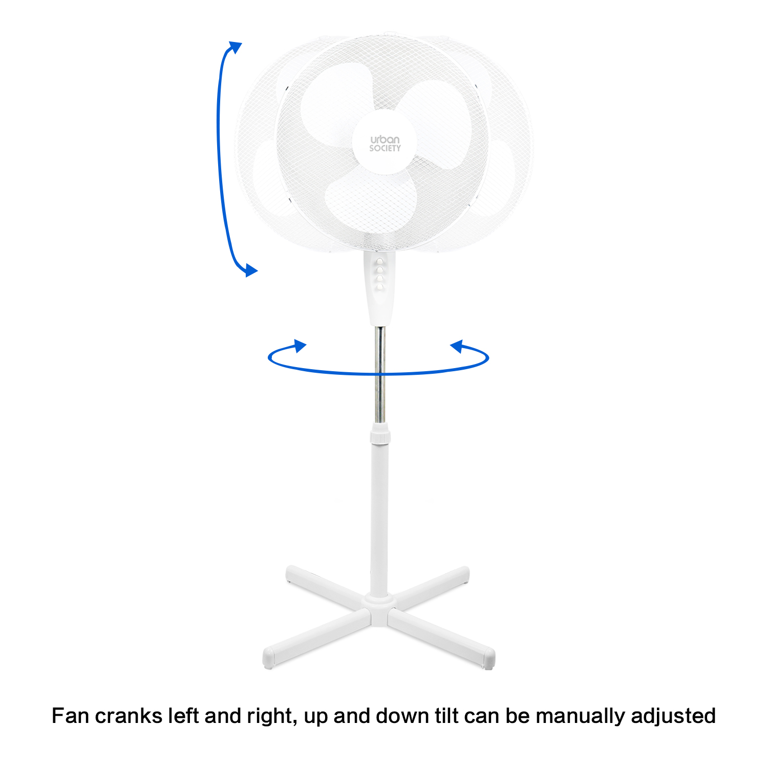 URBAN VENTILADOR DE PIE 40W BLANCO BASE CRUZ 555004