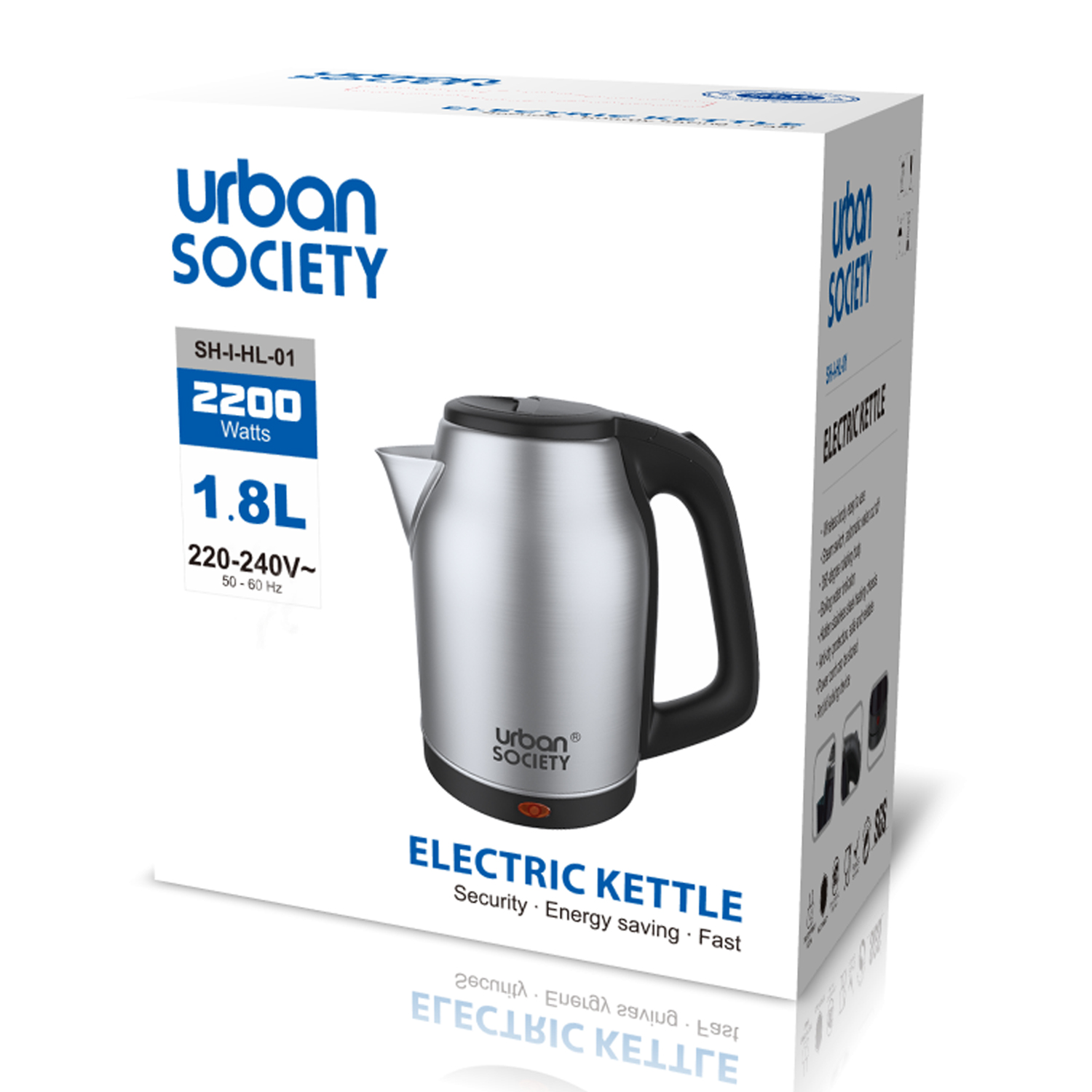 URBAN BALA ELÉCTRICA DE PLATA DE 1,8 L 8433962556223