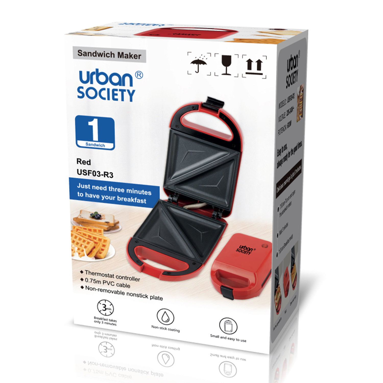 SANDWICHERA MANUAL ROJO 600W 8433962556025