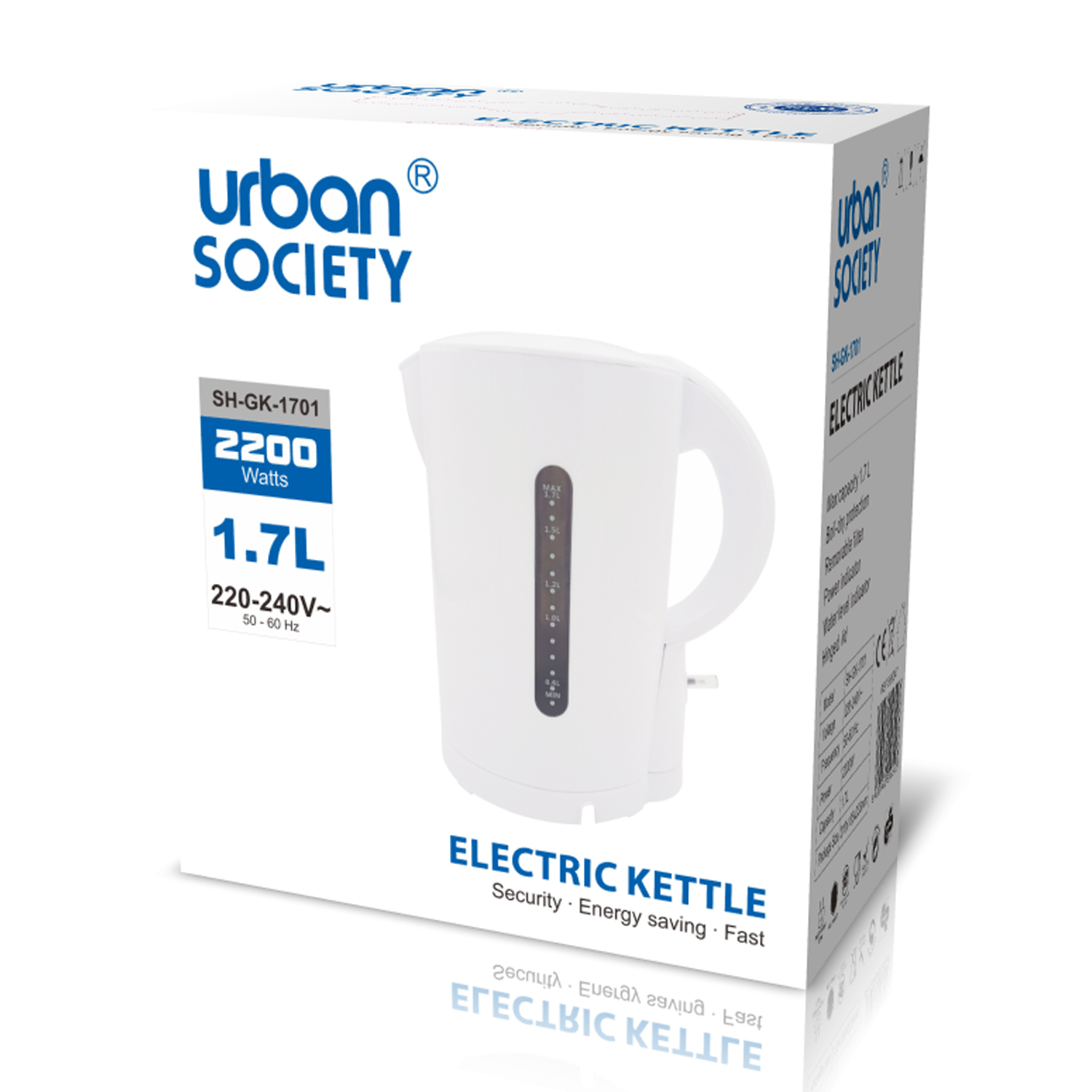 URBAN BOLA DE BOLICHE ELÉCTRICA 1,7L BLANCO 8433962556247