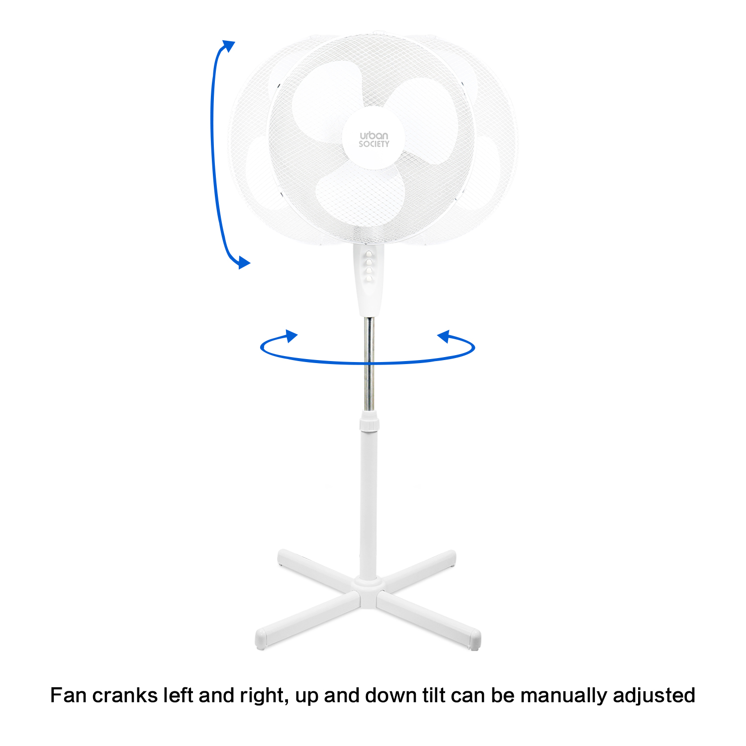 URBAN VENTILADOR DE PIE 45W BLANCO BASE CRUZ 555400