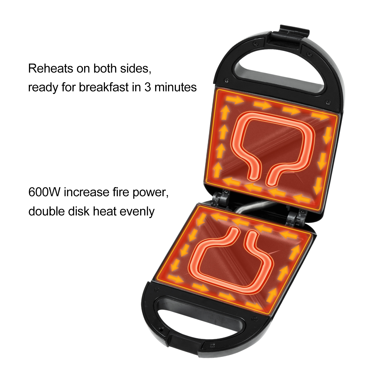 SANDWICHERA MANUAL NEGRO 600W 8433962556018
