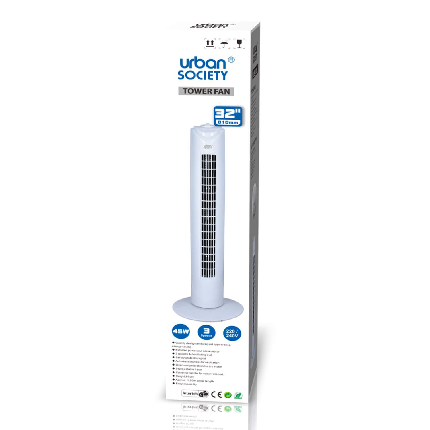 URBAN VENTILADOR COLUMNA 45W BLANCO 555271