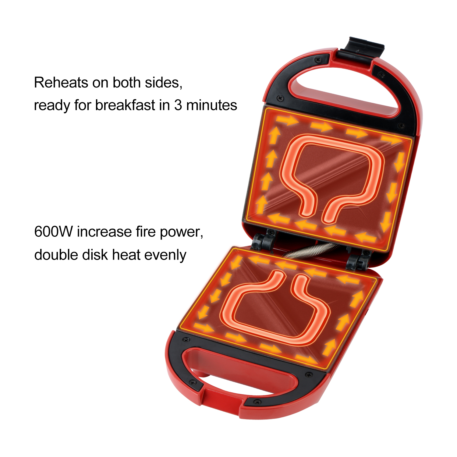 SANDWICHERA MANUAL ROJO 600W 8433962556025
